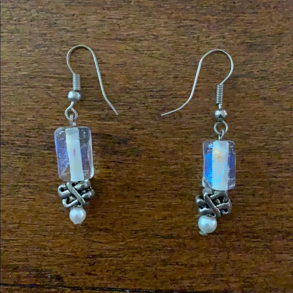 Iridescent Stone Earrings